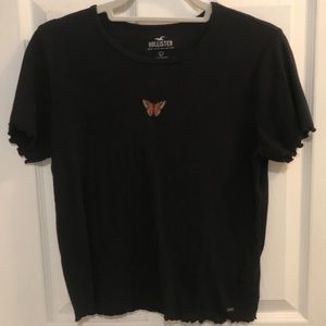 Hollister Black Butterfly Shirt